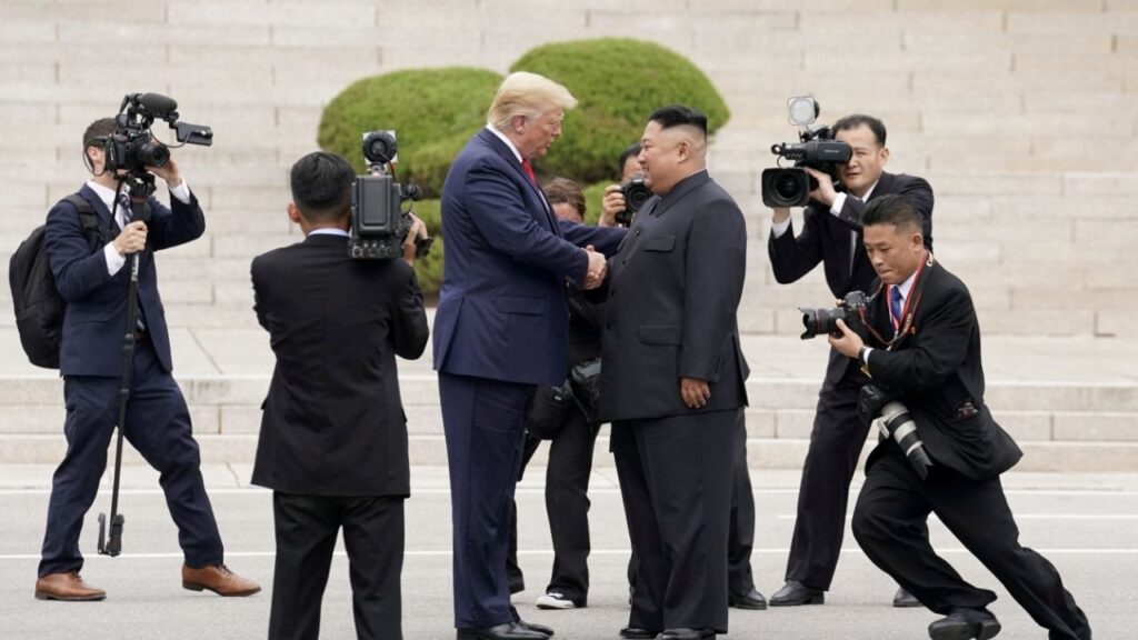 President Donald Trump meets with North Korean leader Kim Jong Un at the demilitarized zone separating the two Koreas, in Panmunjom, South Korea, June 30, 2019. (Reuters File)