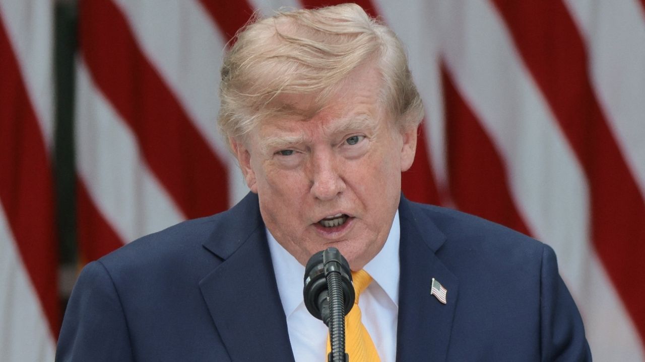 President Donald Trump speaks as he hosts a back-to-school-themed event to highlight his administration's education policies, in the Rose Garden at the White House in Washington, D.C., U.S., August 24, 2026. REUTERS/Jonathan Ernst