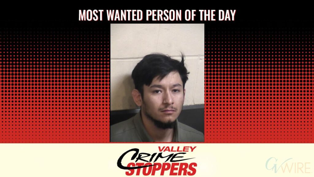 Rigo Robert Rueda is Valley Crime Stoppers' Most Wanted Person of the Day for August 7, 2026. (Valley Crimes Stoppers)