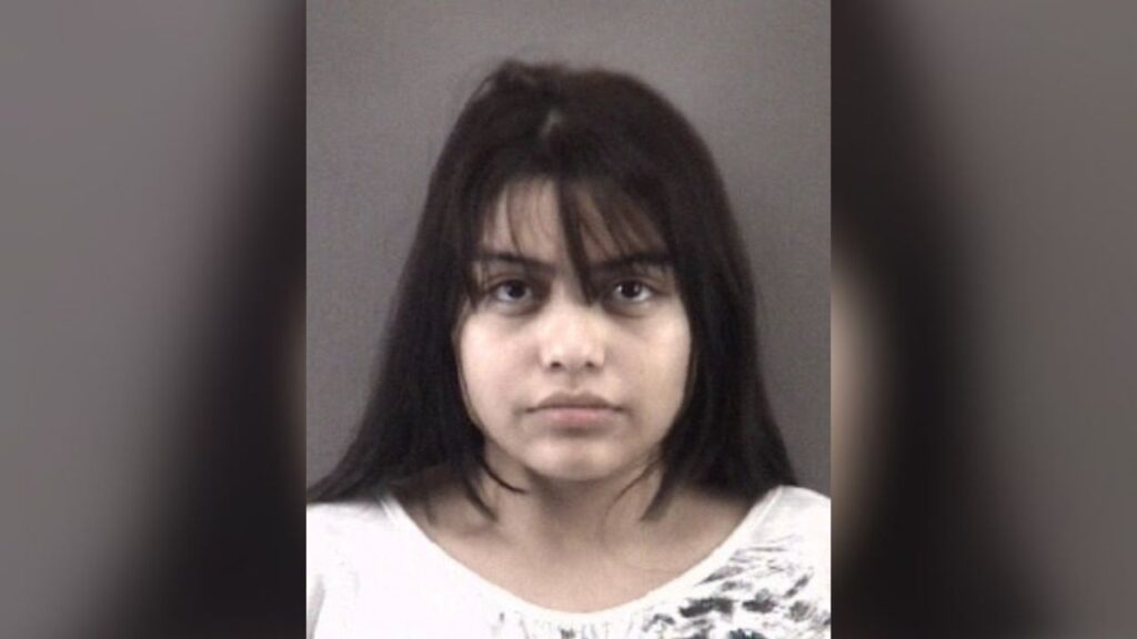 Sarah Lindsey Santiago, 17, charged with the murder of three men in a mosque in San Diego, appears in a police booking mugshot released by the Winston-Salem Police Department on August 31, 2026. Winston-Salem Police Department/Handout via REUTERS