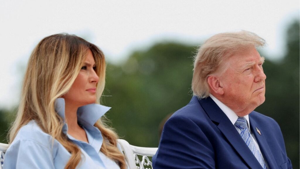 FILE PHOTO: U.S. President Donald Trump and first lady Melania Trump participate in a Fostering the Future announcement in the Rose Garden of the White House in Washington, D.C., August 20, 2026. Reuters/Tierney Cross/File Photo
