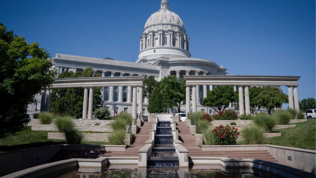 The Missouri State Capitol in Jefferson City, Mo., July 13, 2022. Missouri voters cannot weigh in on whether to keep congressional district boundaries that were redrawn to benefit Republicans, Secretary of State Denny Hoskins said on Tuesday, Aug. 4, 2026, even though opponents of the new map had gathered thousands of signatures seeking a statewide vote. (Christopher Smith/The New York Times)