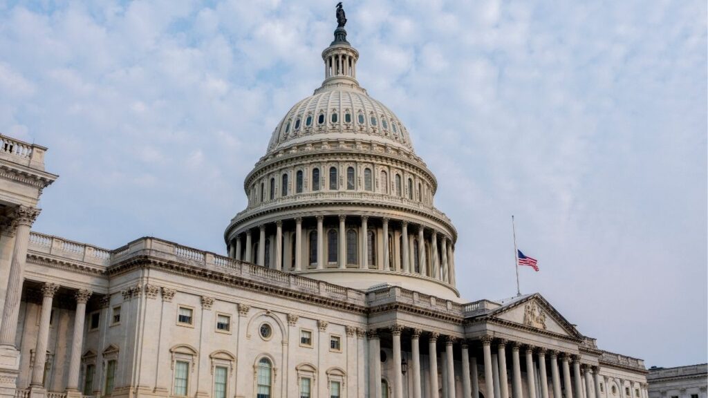 The U.S. Capitol in Washington, July 28, 2026. The Senate on Monday, Aug. 3, 2026, cleared a key hurdle to passage of a stopgap spending bill to avert a government shutdown at the end of September, but it was unclear whether the agreement could pass the House and head off a confrontation before the midterm elections. (Alex Kent/The New York Times)