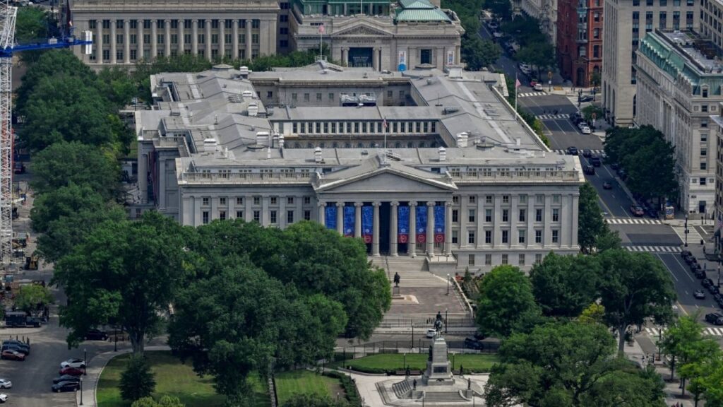 The US Department of the Treasury Building in Washington, D.C., U.S., July 11, 2026. (Reuters File)