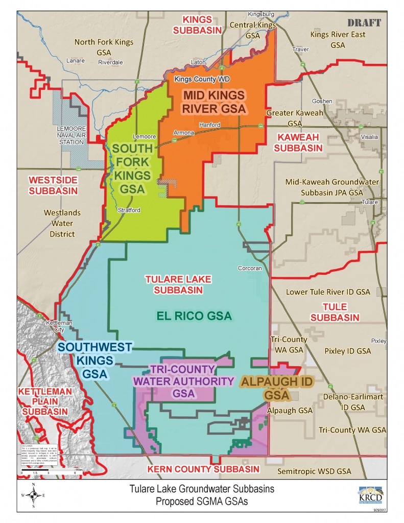 Graphic of Tulare Lake GSAs