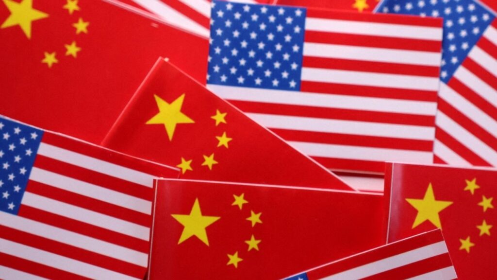 U.S. and Chinese flags are seen in this illustration taken March 20, 2025. (Reuters File)