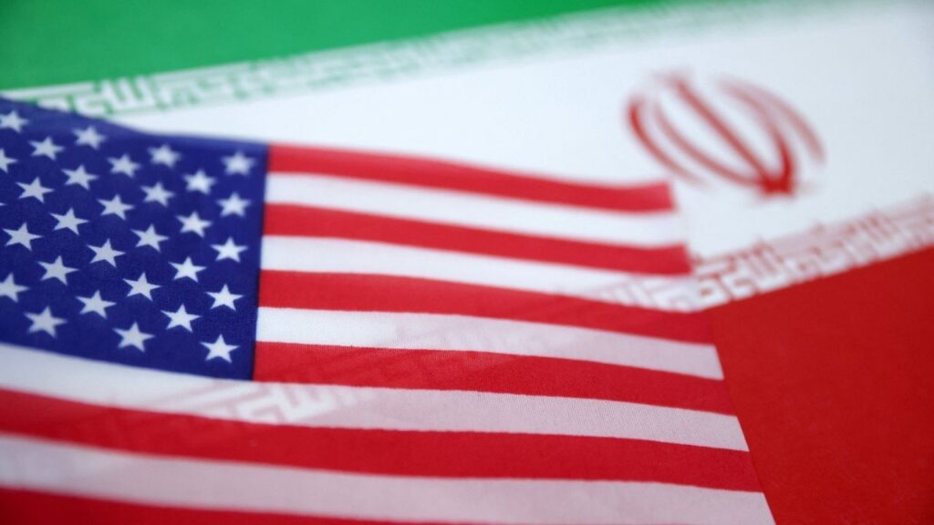 U.S. and Iran flags are seen in this illustration taken June 18, 2025. REUTERS/Dado Ruvic/Illustration
