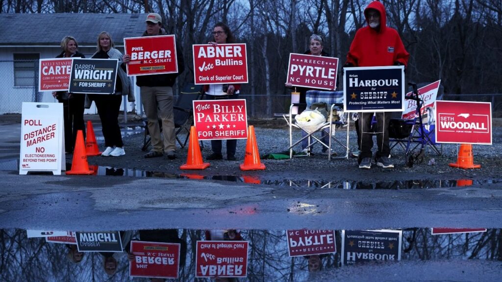 Voters during the primary in Reidsville, N.C., on March 3, 2026. Voting by mail would become much more difficult, if not impossible, for tens of millions of Americans if the U.S. Postal Service is allowed to implement a restrictive rule governing mail voting that President Trump has demanded. (Travis Dove/The New York Times)