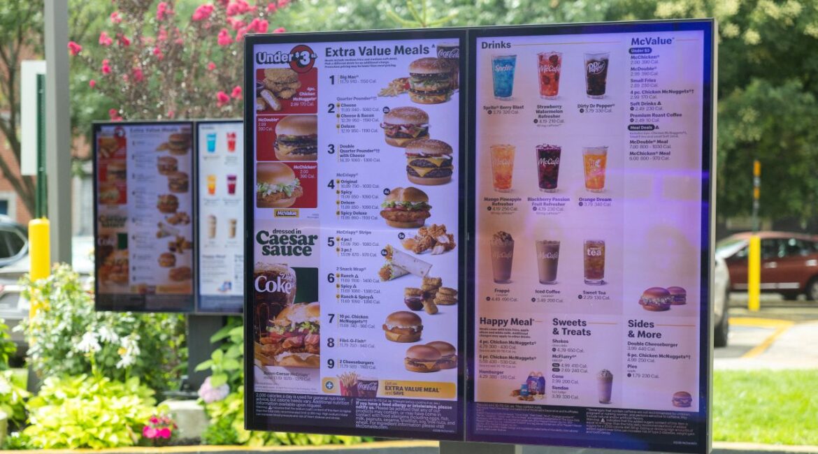 Image of McDonald's drive-through menu