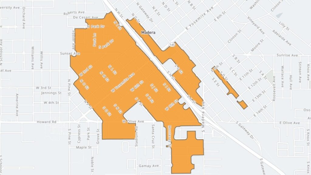 About 2,200 customers in Madera lost power after an electrical box caught fire Wednesday, police said. (PG&E)