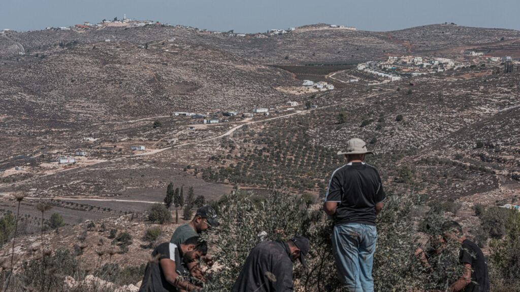 View of Israeli soldiers in the West Bank