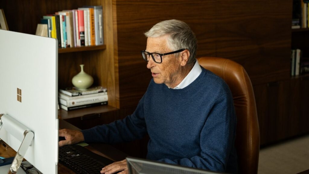 Bill Gates, the co-founder of Microsoft, at his office in Kirkland, Wash., Aug. 21, 2026. The Gates Foundation has pledged to spend at least $1 billion over the next two years to expand global access to artificial intelligence and use it to tackle social inequalities. (Chona Kasinger/The New York Times)