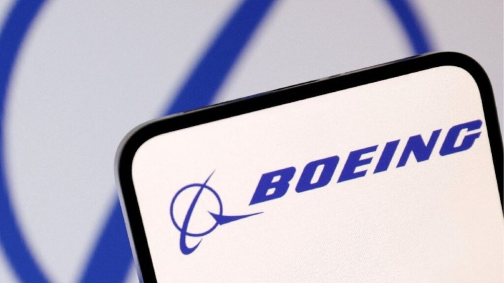 Boeing logo is seen in this illustration taken July 26, 2025. Reuters/Dado Ruvic/Illustration