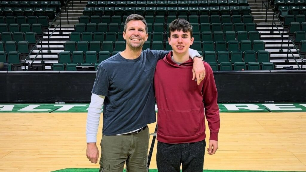 Chris Spatola (left), a former Army basketball player, decorated military veteran, Duke staffer, and ESPN analyst, died at 47. (Instagram)