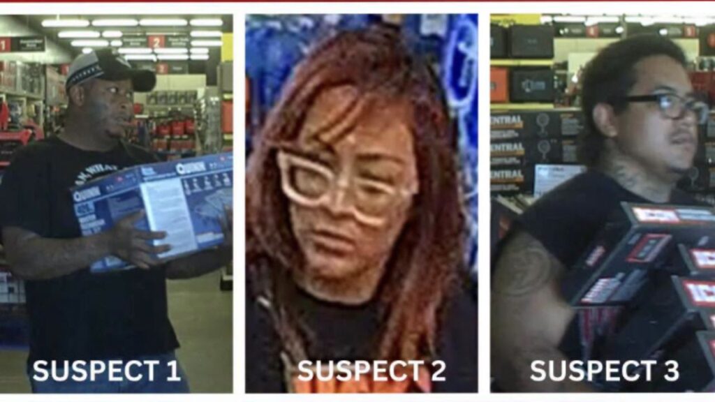 Clovis police are asking for the public’s help identifying three suspects wanted in connection with four felony grand thefts. (Clovis PD)