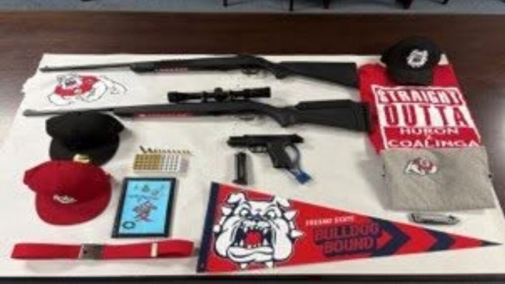 Coalinga police arrested Nick Camacho, Muwafaq Muwafaq and three juveniles after a gang-related shooting investigation led to the seizure of three firearms and ammunition. (Coalinga PD)
