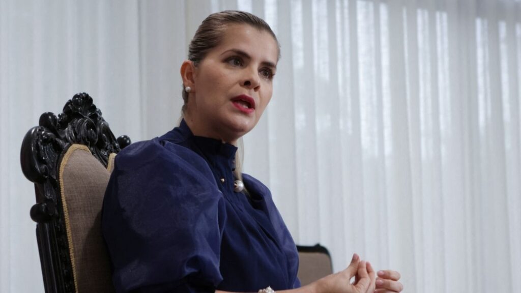 Costa Rica's President Laura Fernandez speaks during an interview with Reuters at the presidential palace in San Jose, Costa Rica, September 4, 2026. REUTERS/Mayela Lopez