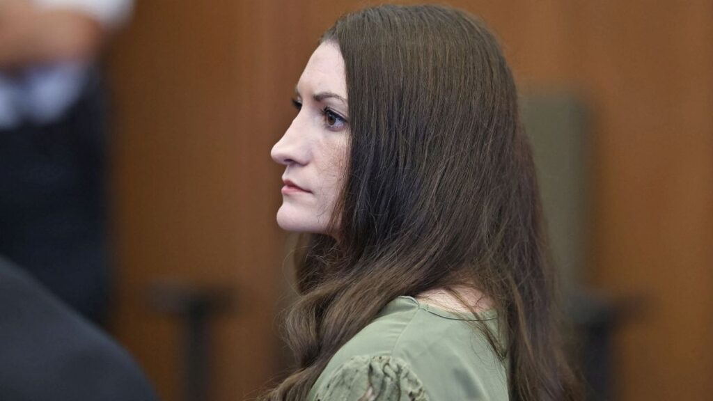 Defendant Lindsay Clancy watches jurors enter the courtroom, as the jury resumes deliberations, in Plymouth Superior Court, in Plymouth, Massachusetts, U.S., September 4, 2026. Greg Derr/Pool via REUTERS