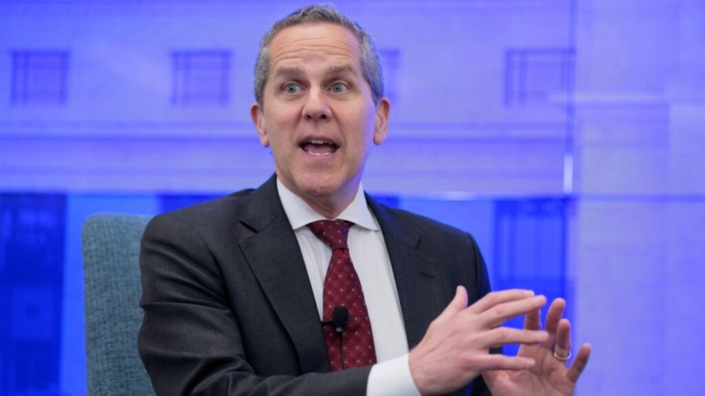 Federal Reserve Board Governor Michael Barr speaks during a panel hosted by the Federal Reserve Board of Governors, in Washington, D.C., U.S., April 14, 2026. (Reuters File)