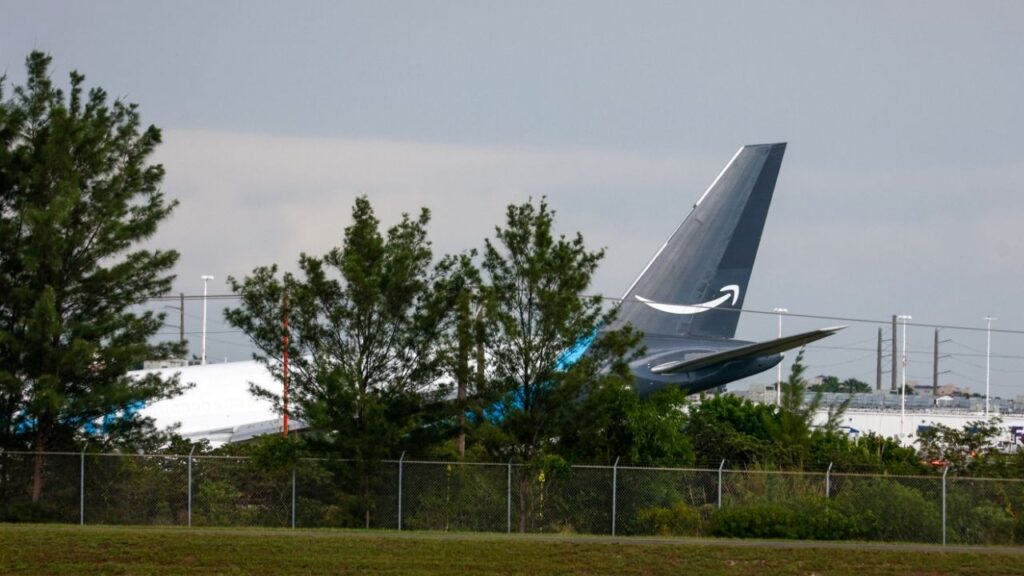General view at the site of a cargo plane crash in Miami, Florida, U.S., September 6, 2026. REUTERS/Marco Bello
