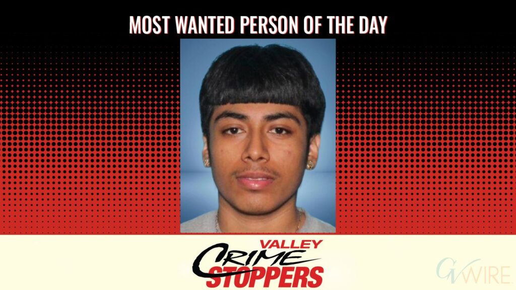 Giovanni Cruz Hernandez is Valley Crime Stoppers' Most Wanted Person of the Day for September 29, 2026. (Valley Crimes Stoppers)