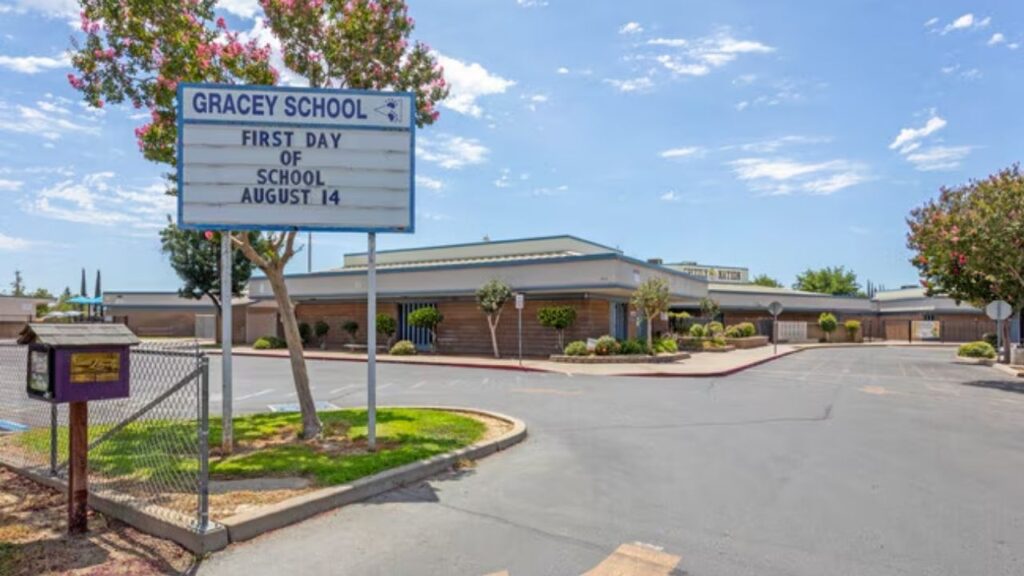 Gracey Elementary School was briefly placed on lockdown Thursday, Sept. 24, 2026, morning as Merced police searched for a suspect who fled from a nearby residence. (Homes.com)