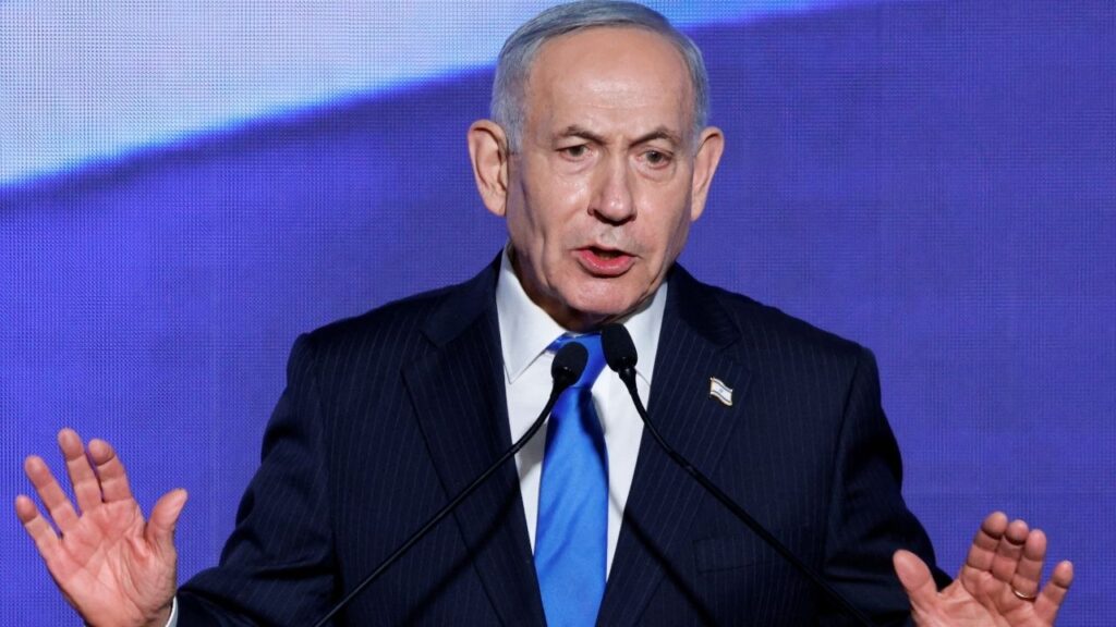 Israeli Prime Minister Benjamin Netanyahu speaks during a toast-raising event hosted by his Likud party, in Tel Aviv, Israel, September 17, 2026. (Reuters File)