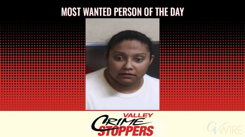 Jacklyn Marie Murfree is Valley Crime Stoppers' Most Wanted Person of the Day for Sept. 1, 2026. (Valley Crimes Stoppers)