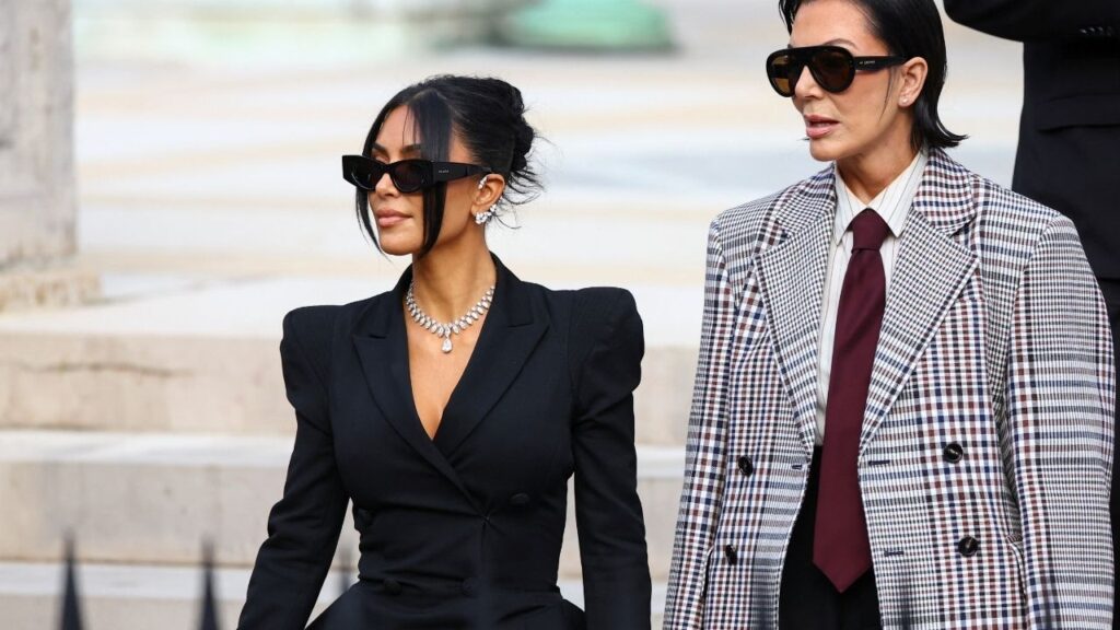 Kim Kardashian, accompanied by Kris Jenner, leaves the courthouse of the trial of 10 people accused of stealing millions of dollars worth of jewellery from her, who was held at gunpoint in her apartment during Paris fashion week in 2016, a trial known as the "Rue Tronchet" affair, in Paris, France, May 13, 2025. REUTERS/Piroschka van de Wouw