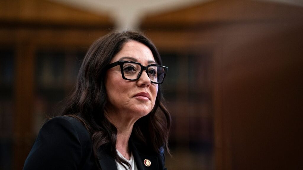 Lori Chavez-DeRemer, then labor secretary, testifies during a hearing on Capitol Hill in Washington on May 15, 2025. Chavez-DeRemer violated Labor Department policy repeatedly, according to a report released on Thursday, Sept. 3, 2026, by the department’s internal watchdog, including tolerating harassment, spending public money on personal travel, and conducting an “inappropriate relationship” with a member of her security detail. (Al Drago/The New York Times)