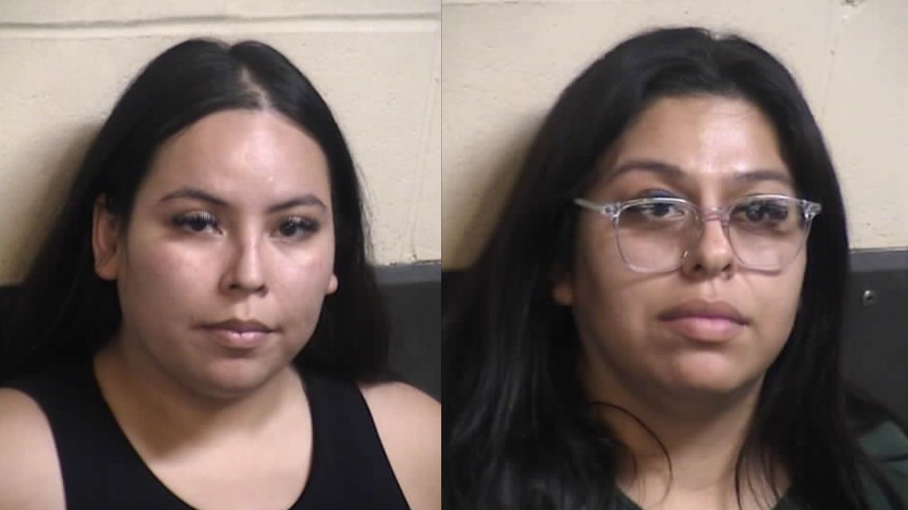 Patricia Cristal (left), 28, and Esmeralda Cristal, 26, were arrested after CHP officers found about 55,000 suspected Xanax pills worth an estimated $1 million during a Fresno County traffic stop. (Fresno County SO)