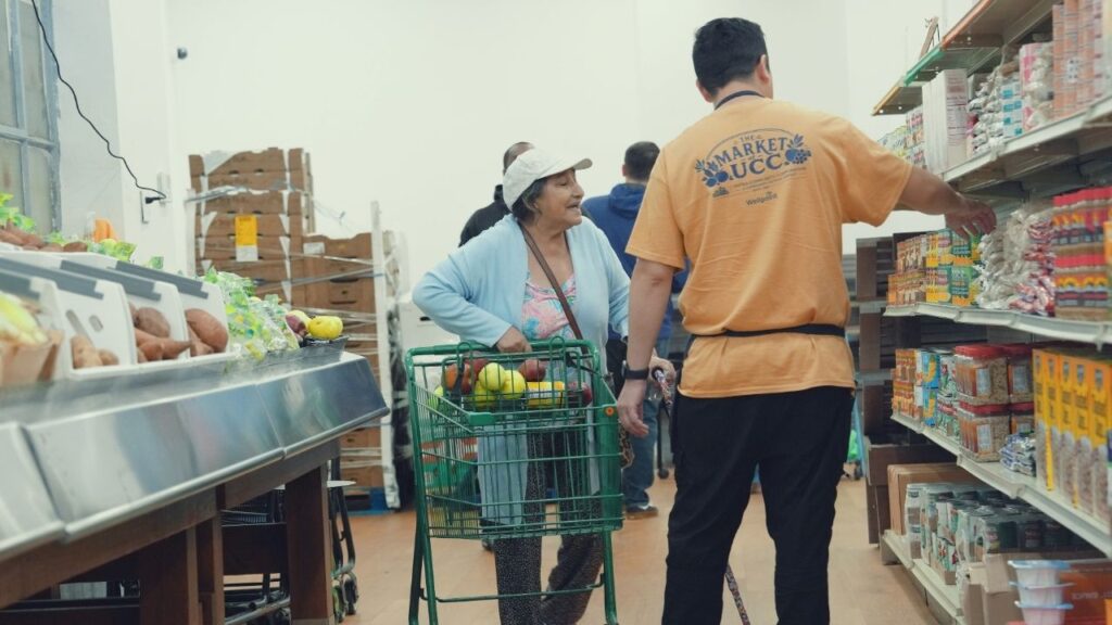 People shop for food at The Market at UCC, in Newark, N.J., Sept. 2, 2026. The tax cuts in President Donald Trump’s signature achievement were the Republicans’ answer to voters’ economic struggles, but its health care and food assistance cuts are taking a toll. (Michelle V. Agins/The New York Times)