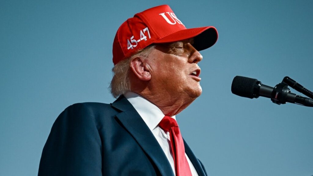 President Donald Trump speaks during a campaign event to support Michael Whatley, a Republican candidate for Senate, at Gastonia Municipal Airport in Gastonia, N.C., Sept. 16, 2026. Republicans are facing a harsh political environment, but they enter the final weeks of the midterm elections with the financial upper hand. (Kenny Holston/The New York Times)