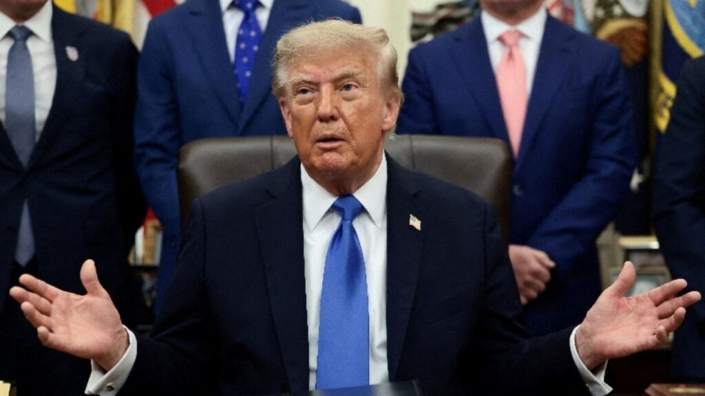 President Donald Trump speaks during a meeting with travel executives in the Oval Office at the White House in Washington, D.C., U.S., September 2, 2026. (Reuters File)