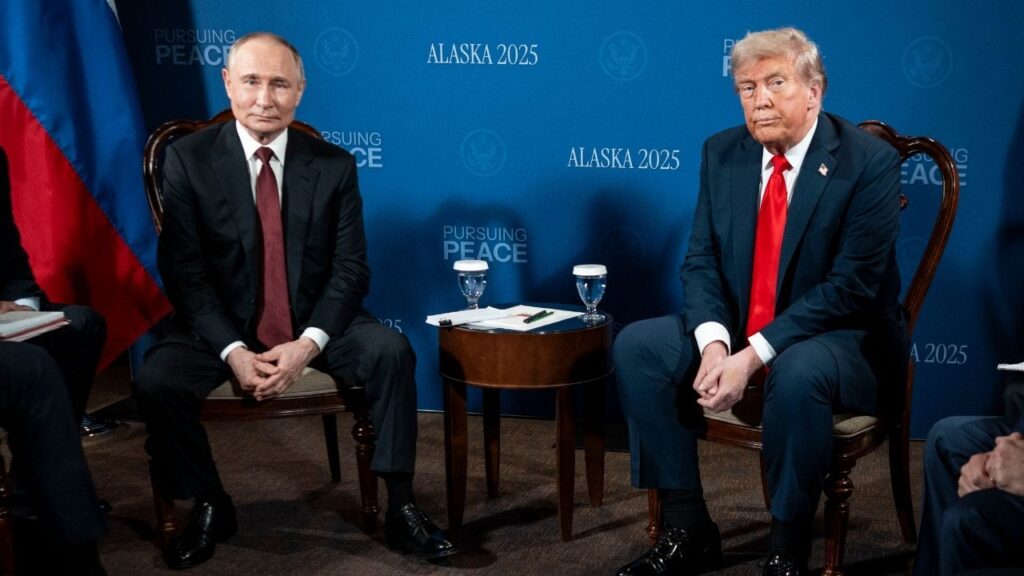 President Donald Trump with Russian President Vladimir Putin during their summit meeting at Joint Base Elmendorf-Richardson in Anchorage, Alaska, Aug. 15, 2025. Secretary of State Marco Rubio said on Wednesday, Sept. 23, 2026, that President Trump had invited President Putin to attend the Group of 20 leadership summit in Miami in December, in what would mark Putin’s first in-person appearance at the annual gathering since 2019. (Doug Mills/The New York Times)
