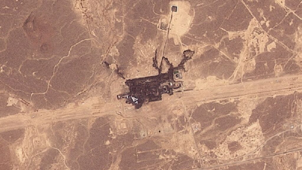 Satellite image shows damage to the East-West pipeline facility in the Hejaz Region, Saudi Arabia, on September 11, 2026. 2026 Planet Labs PBC/Handout via REUTERS/File Photo