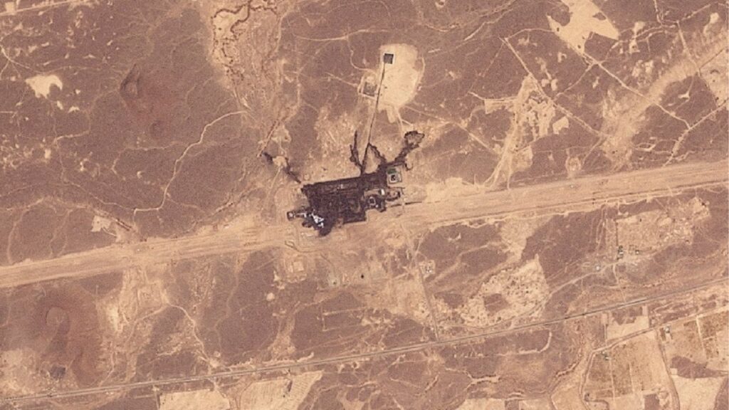Satellite image shows damage to the East-West pipeline facility in the Hejaz Region, Saudi Arabia, on September 11, 2026. 2026 Planet Labs PBC/Handout via Reuters