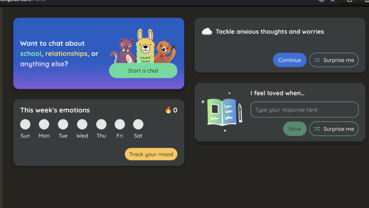 Image of an Alongside company AI chatbot conversation with a student