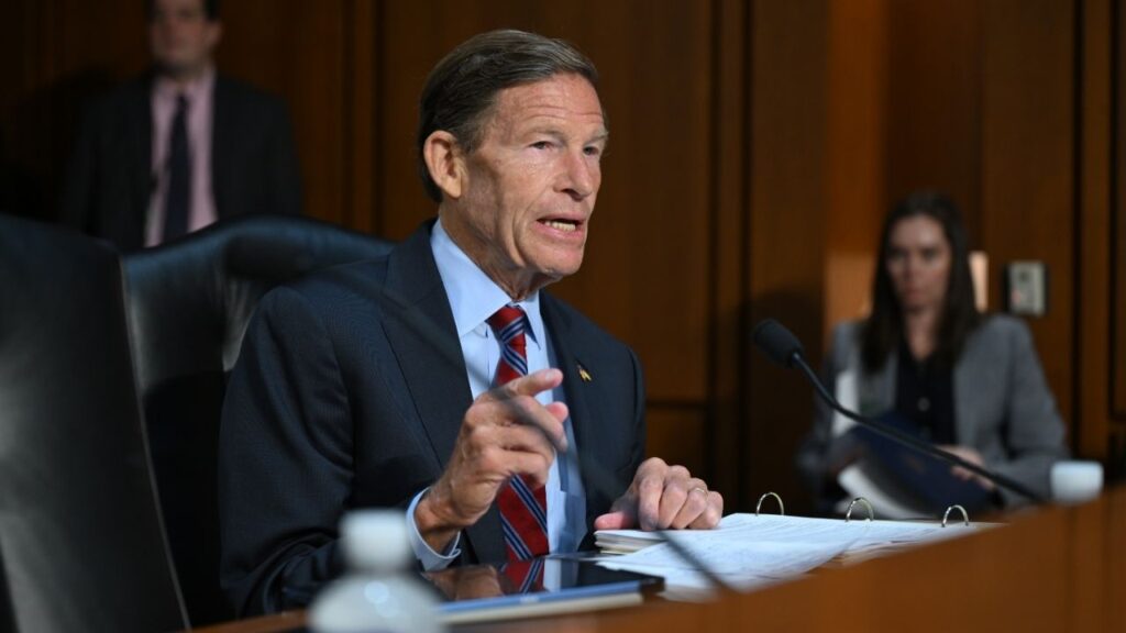 Sen. Richard Blumenthal (D-Conn.) questions Todd Blanche, the acting attorney general, during his Senate Judiciary Committee confirmation hearing on Capitol Hill in Washington, on July 15, 2026. Blumenthal’s office published a whistleblower report on Tuesday, Sept. 1 alleging that the Postal Service is moving forward with a “secretive, rushed” effort to implement President Donald Trump’s order exerting federal control over mail voting, despite a court order blocking those plans. (Kenny Holston/The New York Times)