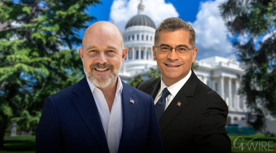 Composite image of Steve Hilton and Xavier Becerra
