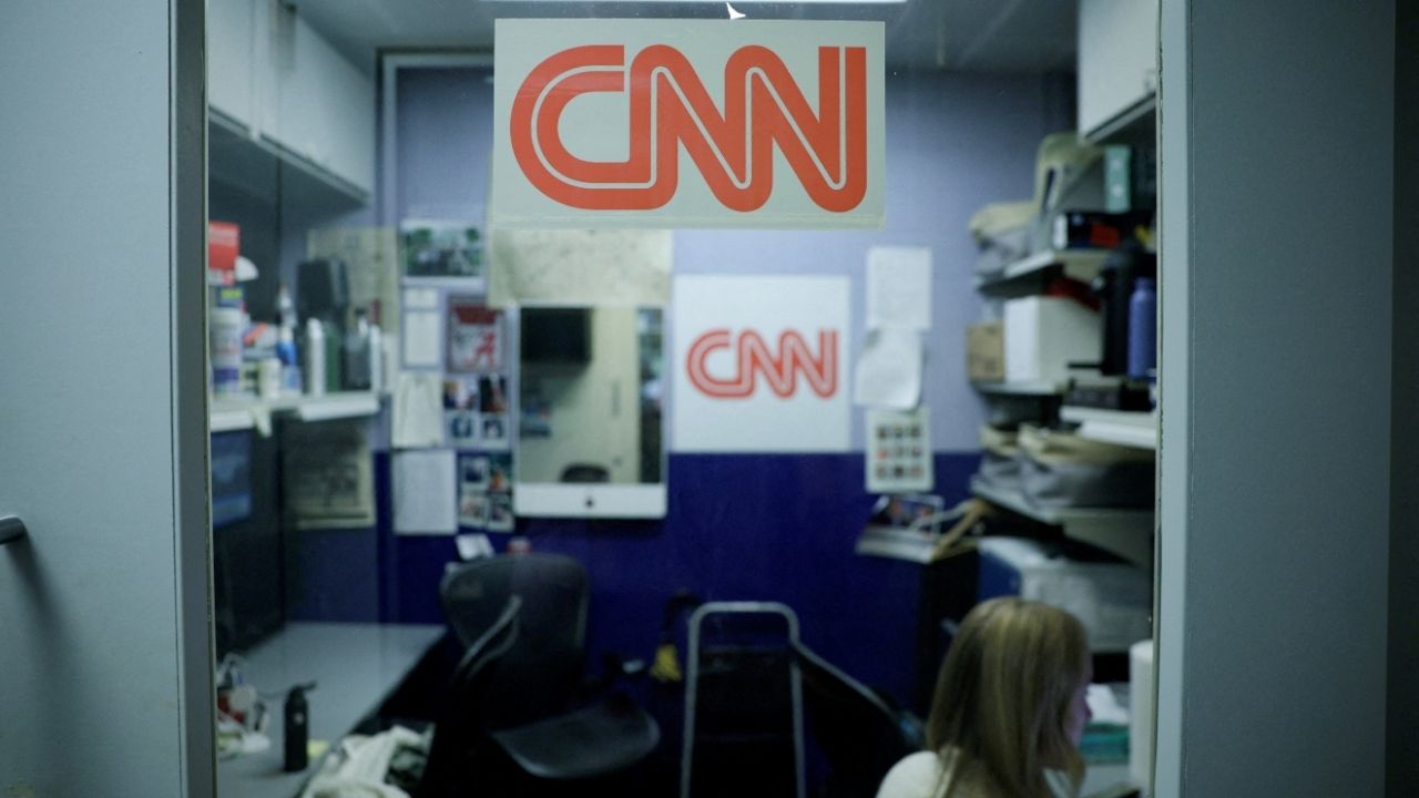 The CNN booth at the White House after US President Donald Trump announced he would ban CNN, MS NOW, and Politico from the White House in Washington, D.C., US, September 18, 2026. (Reuters File)