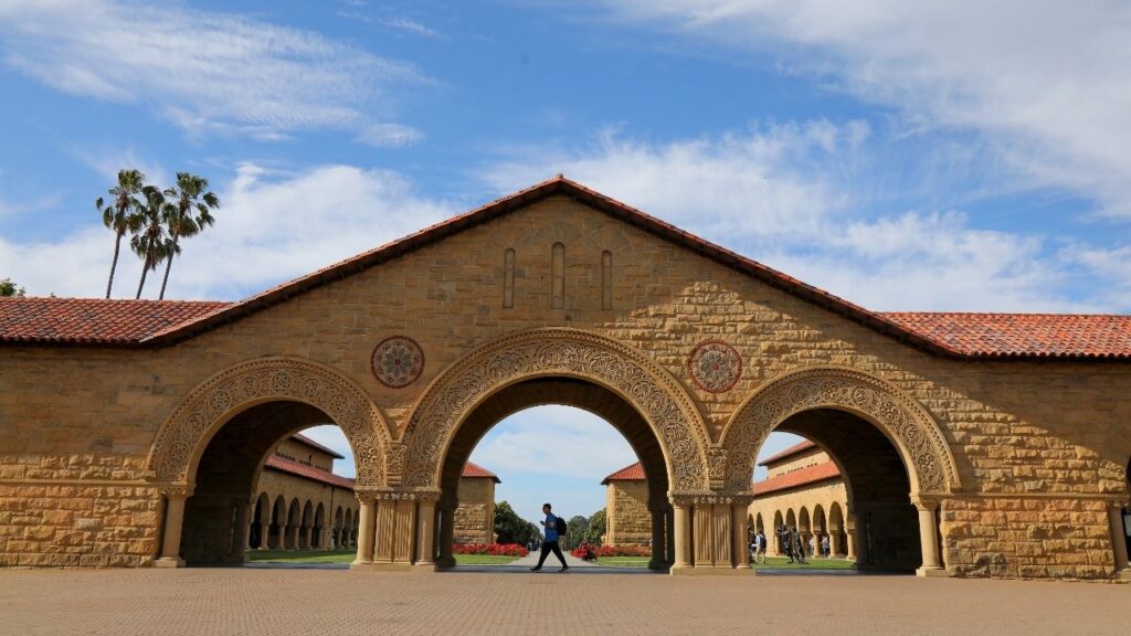 The Stanford University campus in Palo Alto, Calif., on July 2, 2019. Universities have been accused of doctoring photos to showcase diversity in the past, but in this case, Stanford University used AI to replace a Hispanic young man, who said it was upsetting to be “erased,” with a Black woman. (Jim Wilson/The New York Times)
