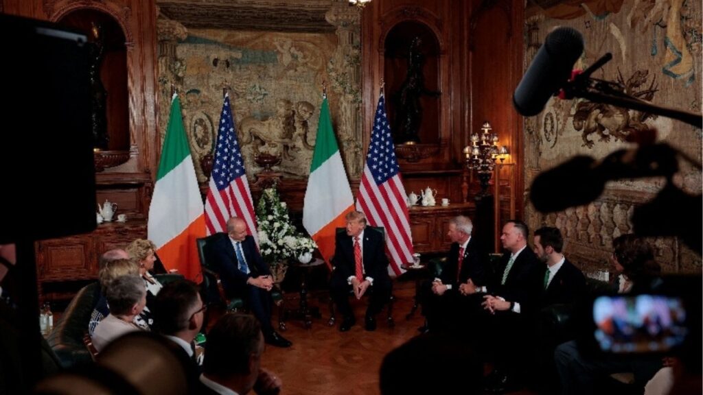 U.S. President Donald Trump meets with Ireland's Prime Minister (Taoiseach) Micheal Martin at Farmleigh House in Dublin, Ireland, September 12, 2026. Reuters/Kylie Cooper
