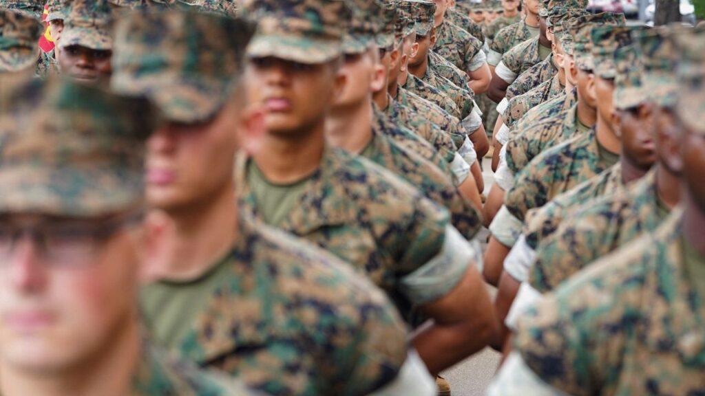 U.S. Marines line up to participate in family day, in South Carolina, U.S., April 30, 2026. (Reuters File)