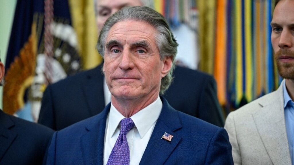 U.S. Secretary of the Interior Doug Burgum looks on as U.S. President Donald Trump speaks in the Oval Office at the White House in Washington, D.C., U.S., June 11, 2026. (Reuters File)