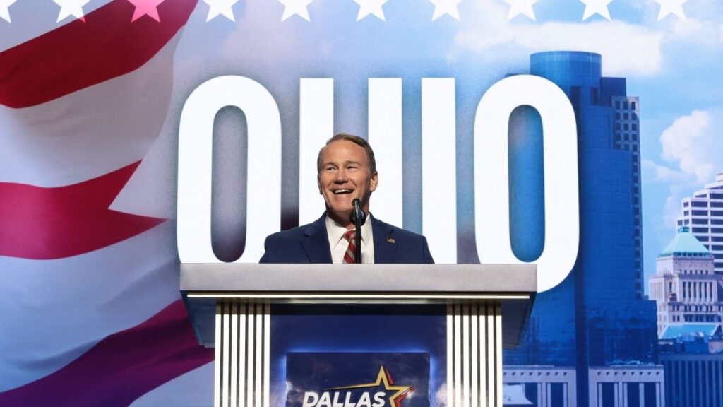 U.S. Senator Jon Husted (R-OH) speaks during the Republican National Midterm Convention in Dallas, Texas, U.S., September 9, 2026. REUTERS/Jessica Koscielniak