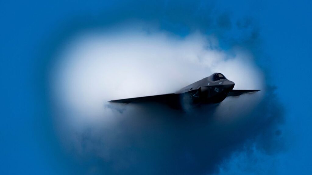 An F-35 fighter jet during a demonstration off the coast of Norfolk, Va., Oct. 5, 2025. U.S. intelligence officers have expressed concerns about possible Chinese espionage related to a pending sale of dozens of advanced F-35 fighter jets to Saudi Arabia valued at $24 billion, according to American officials. (Doug Mills/The New York Times)