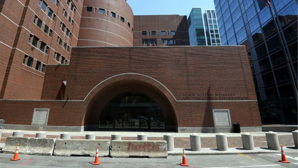FILE PHOTO: A general view of The John Joseph Moakley United States Courthouse in Boston, Massachusetts, U.S., July 27, 2021. Reuters/Nicholas Pfosi/File Photo