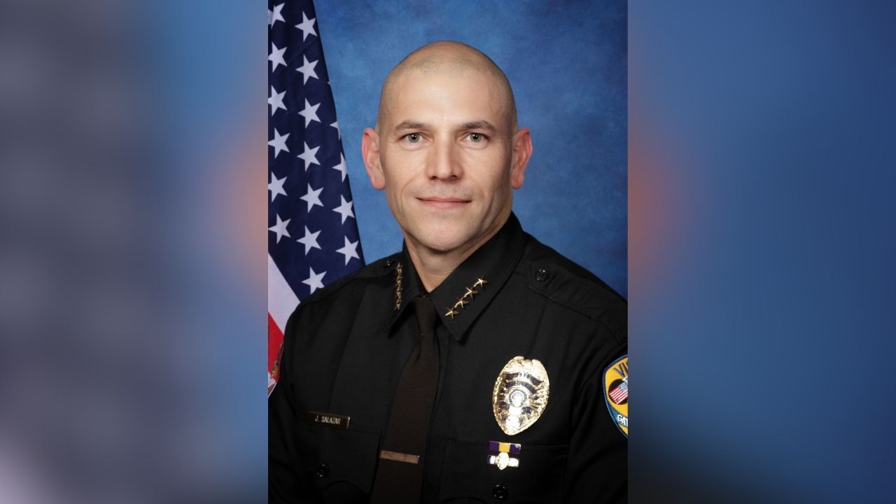 Visalia Police Chief Jason Salazar will retire at the end of 2026 after 33 years with the department, including nearly 12 years as chief. (City of Visalia)