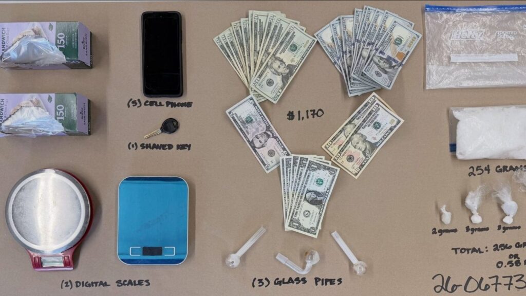 Visalia police arrested a 59-year-old man after officers said he tried to flee a probation search carrying about half a pound of methamphetamine. (Visalia PD)